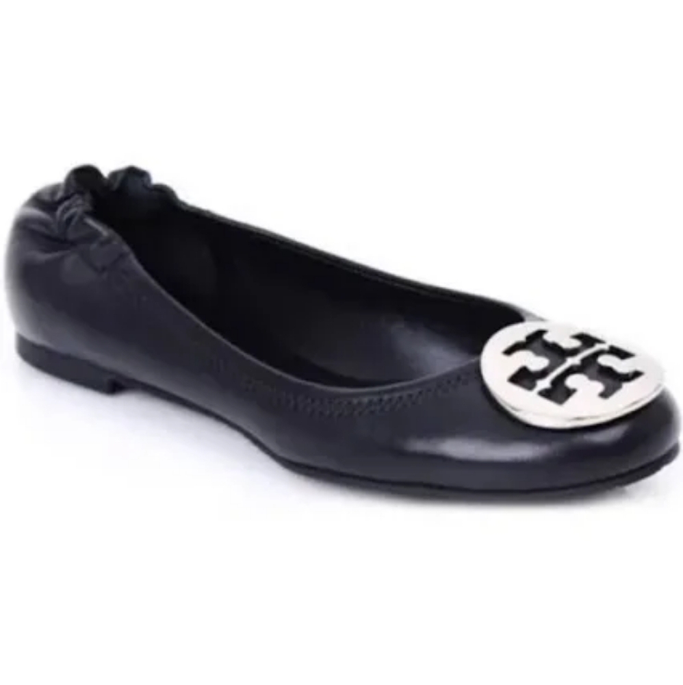 Tory Burch Black Leather Ballet Flats Size 7